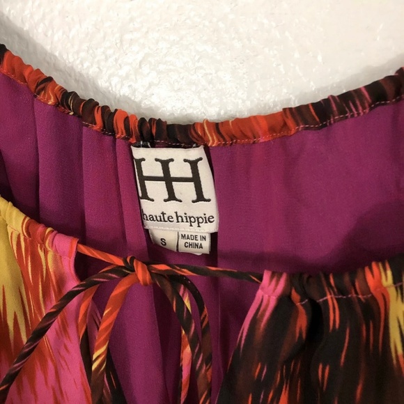 Haute Hippie 100% Silk Ikat Tie Dye Mini Dress - Picture 3 of 5
